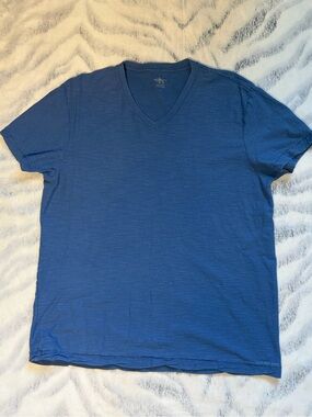 Calvin Klein Jeans Pale Blue Ribbed V-Neck Tee